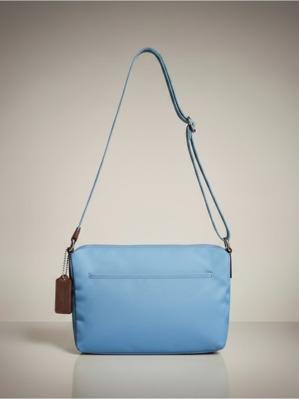 Coach Sawyer Crossbody Bag Blue Nylon Leather Trim NWT Dust Bag - Picture 4 of 16